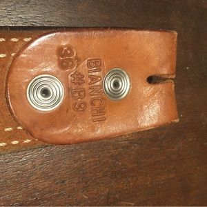 Mens Bianchi leather belt